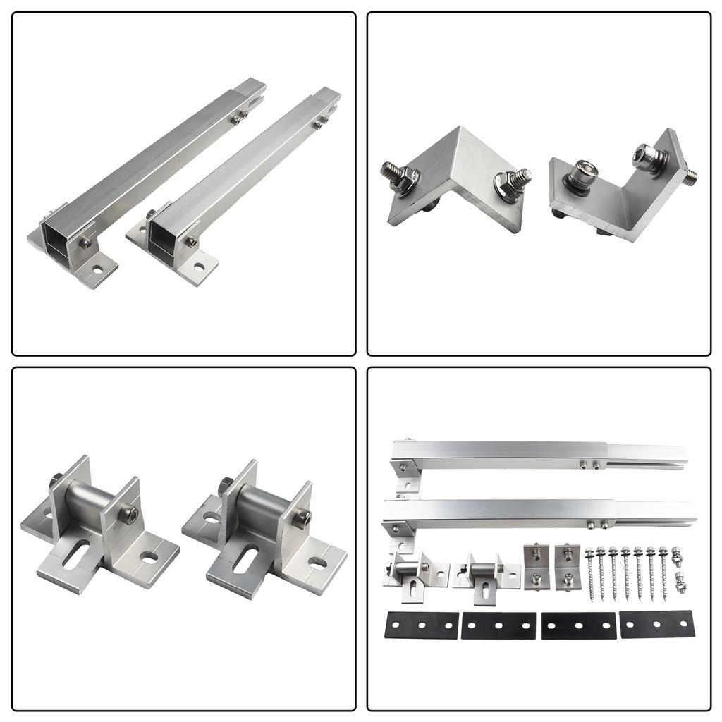 Kurze Halterungen Endklemmen-Set Flachdachmontage Solarhalter