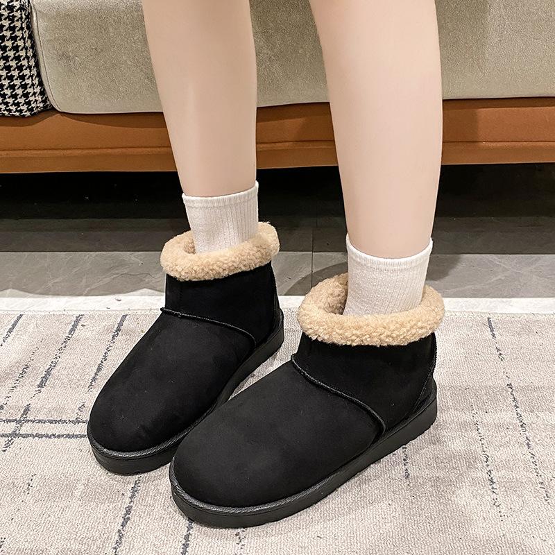 2025 Snow Boots Women's Autumn and Winter Korean Thin Feeling Northeast Cold-proof Snow Shoes Women's Large-size Women's Shoes