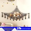 Triangle Wall Toy Storage Mesh Bag - Handmade Plush Hammock