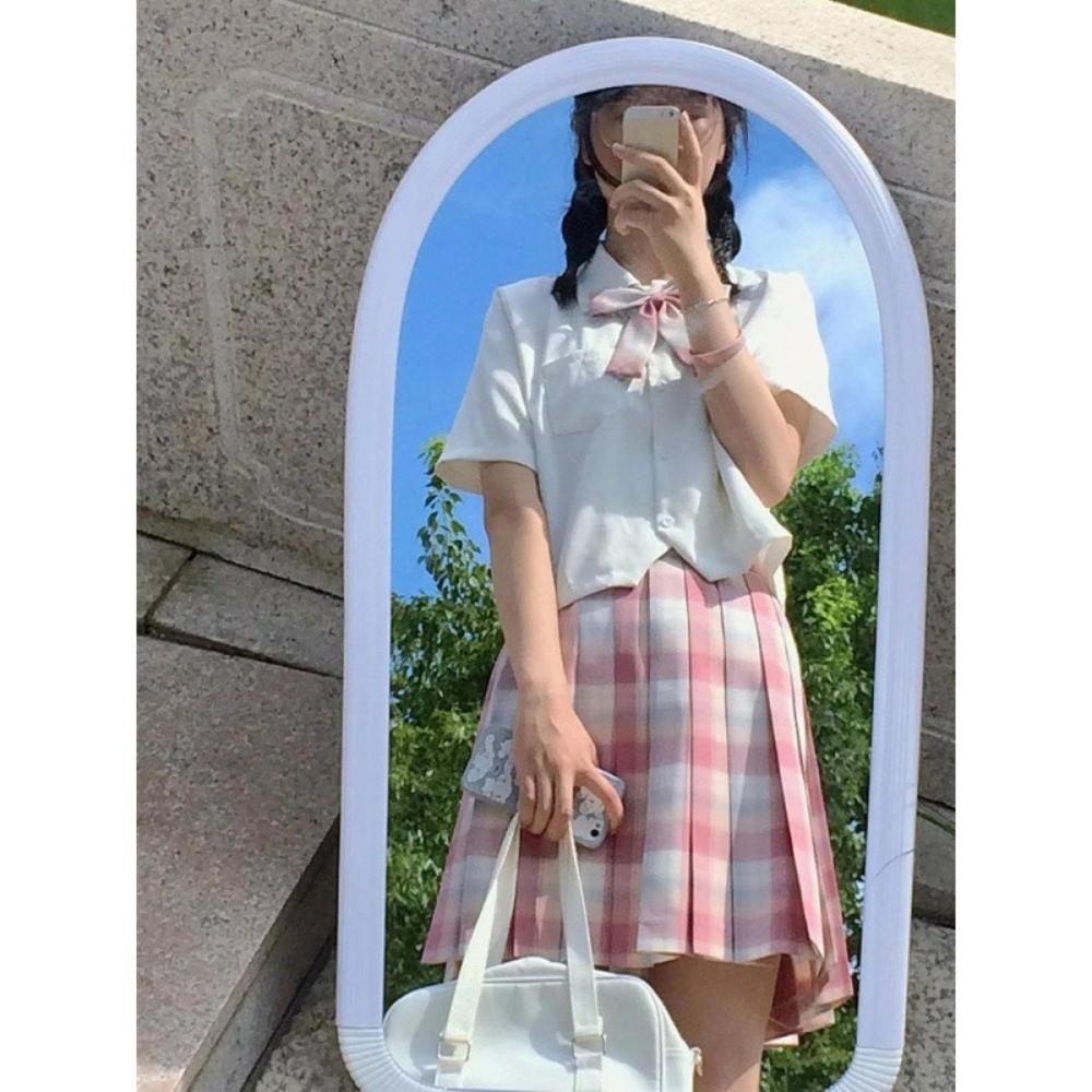 Non Slip Makeup Mirror Explosion Proof Desktop Mirror Aesthetic Student Vanity Mirror  Bathroom