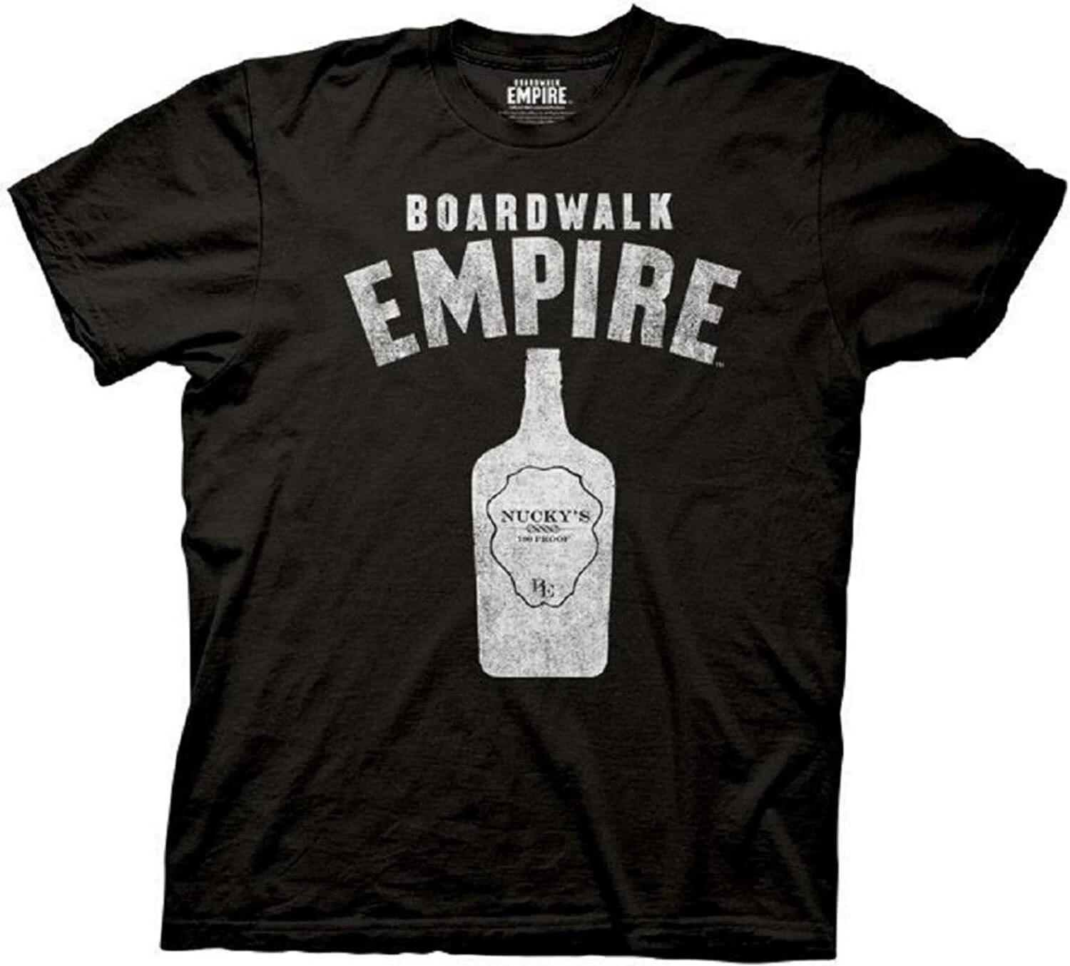 Adult Black Drama TV Show Boardwalk Empire Tommy Guns and Bottle for Cosplay Tee S