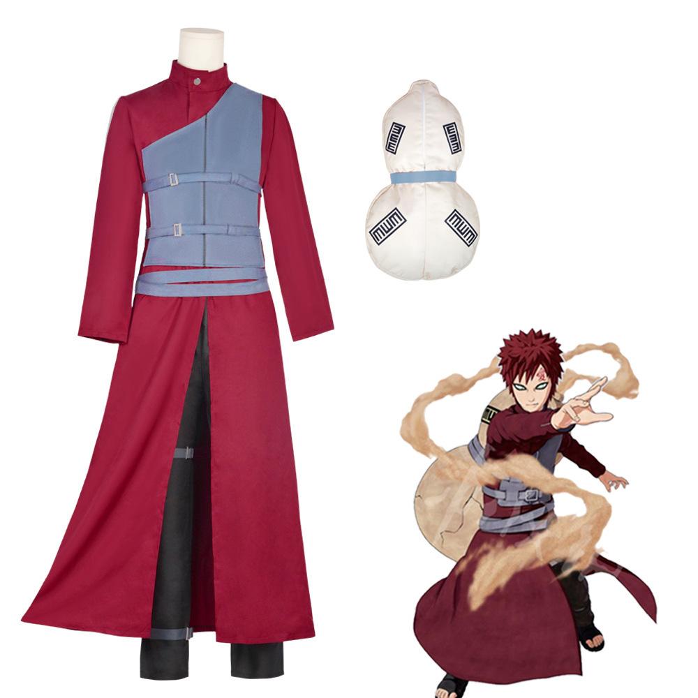 Naruto Gaara Cosplay Sand Ninja Windschatten Kostüm Anime Halloween Outfit