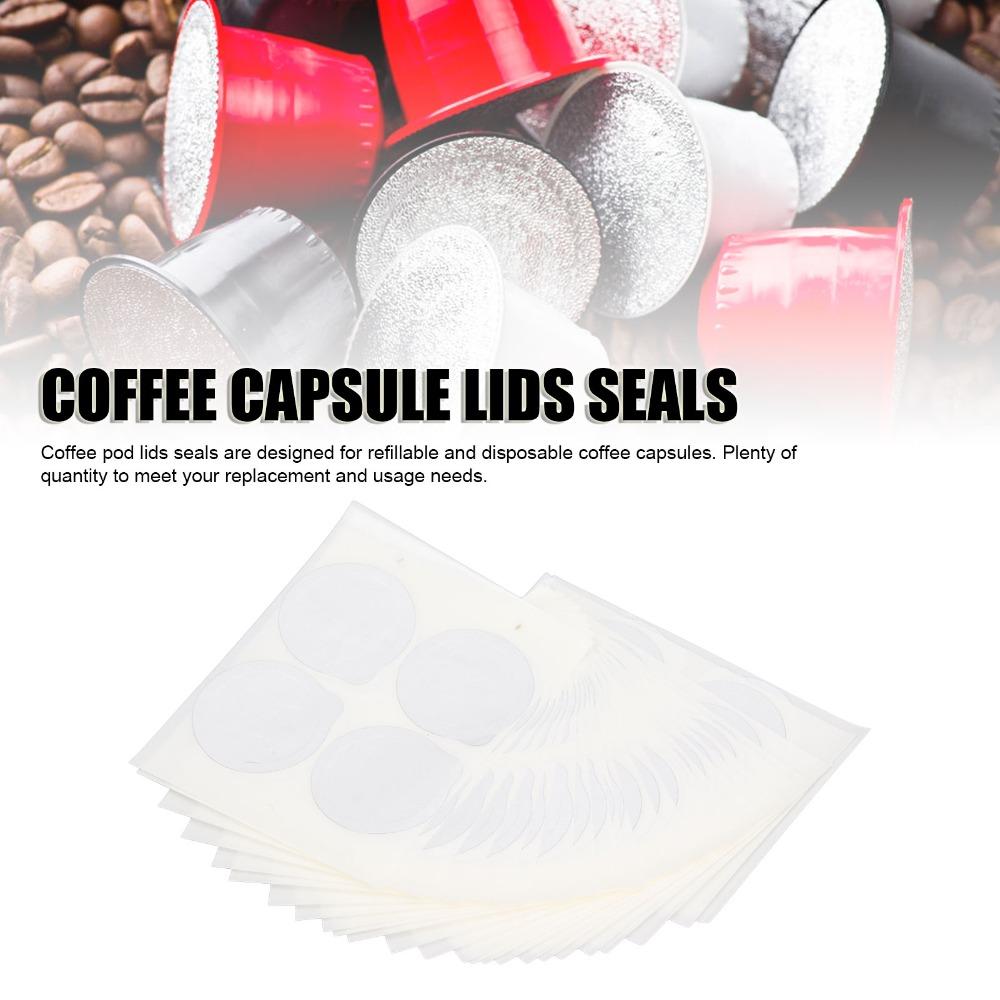 Universal Coffee Pod Lids Seals Reusable Disposable Coffee Capsules Coffee Shop Use