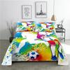 Ensemble de draps de lit de football Cartoon Imprimé numérique Polyester Drap plat et taie d'oreiller 2/3 pièces Literie pour garçons adolescents enfants