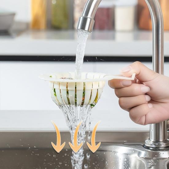 6Pcs Sink Filter Drain Basket Rabbit Ear Hair Strainer Sink Strainers Easy Installation Multifunctional Drainer Rack for Kitchen Sink Food Catcher,