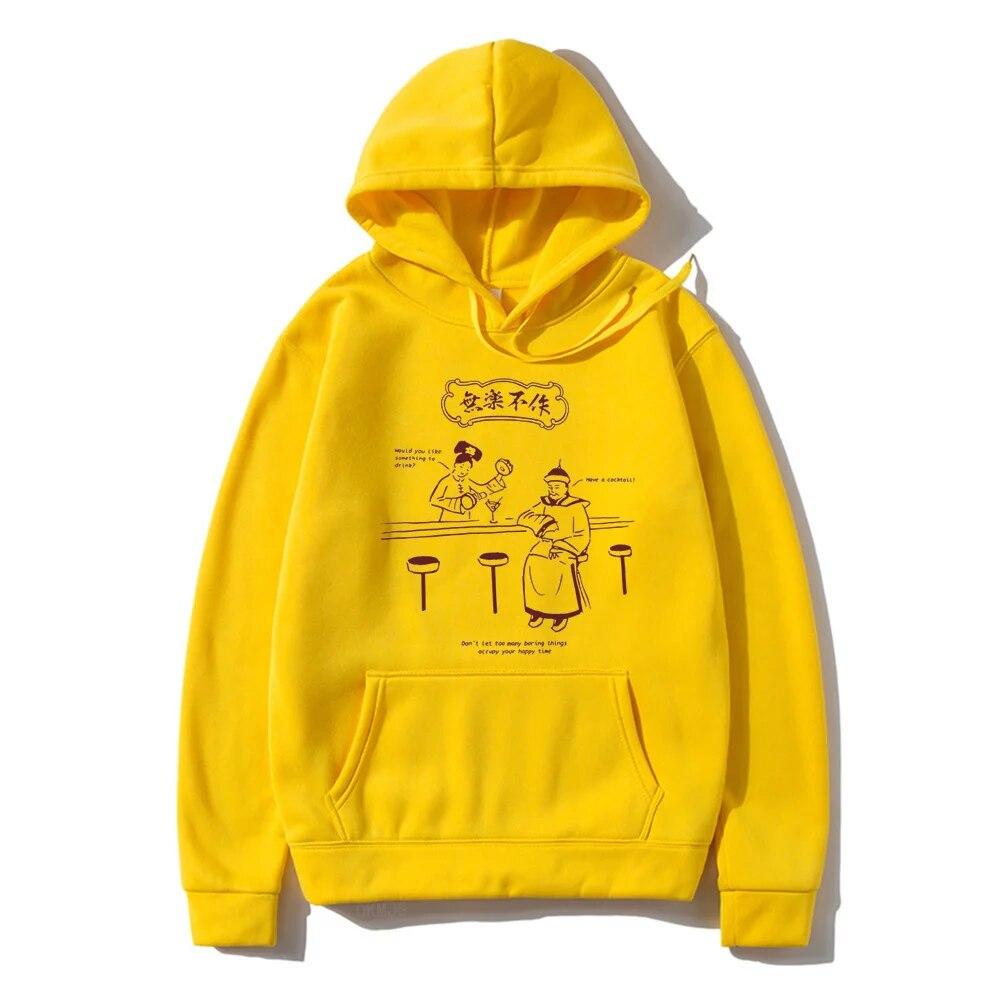 

Мужские толстовки в стиле хип-хоп, уличная толстовка унисекс в стиле Харадзюку с принтом кандзи в древнем китайском стиле, модные повседневные свободные пуловеры унисекс, брендовая толстовка XL