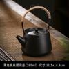 Rope Handle Ceramic Teapot Retro Style Gongfu Teapot Natural Jute Rope & Pottery No-Scald Design Daily Brewing Companion