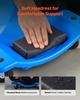 1m Mechanic Creeper with LED Light, Low Profile Plastic Garage Creeper, 158kg Under Car Rolling Creeper with 6 Swivel Casters, Padded Headrest & Tool
