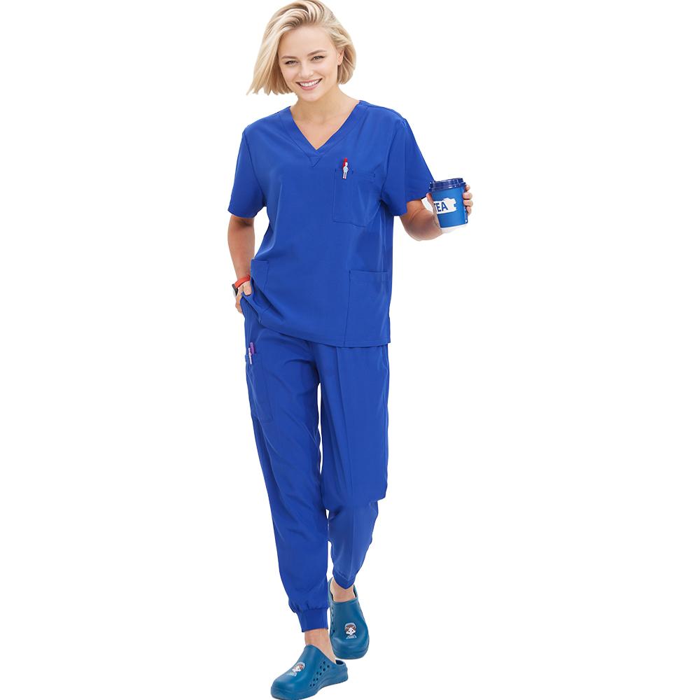 Summer Medical Scrubs Hospital Uniforms Doctor Nurse Workwear 4-way Stretch Pet Clinic Nursing Suits Dentist Working Clothes S21