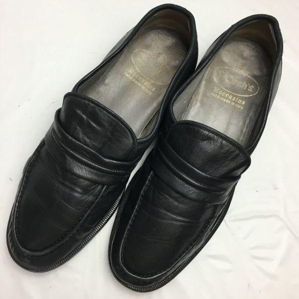 

CHURCH S Moccasins Made in Italy Vintage Model Loafer Slip-On Black Size 9G