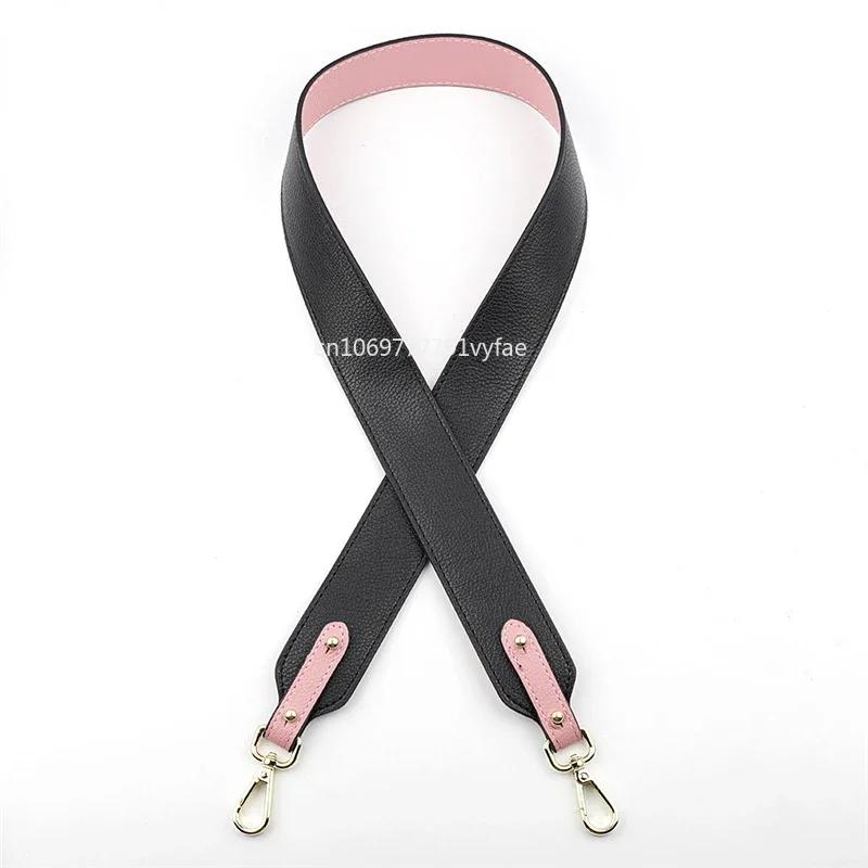 95cm Luxury Genuine Leather Double-sided Bag Strap Wide Shoulder Strap Cross Body Adjustable Belt Replacement bag Accessories