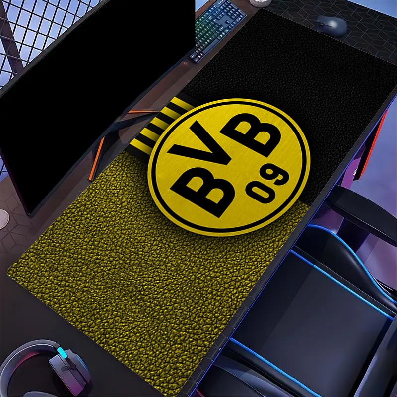 Poduszka z nadrukiem Borussia Dortmund Antypoślizgowa Mata pod mysz do laptopa/tabletu XXL Mata do gry na mini PC Z blokowaną krawędzią