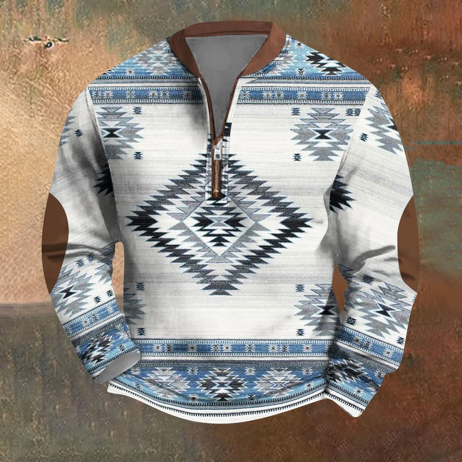 

Мужская повседневная толстовка в стиле ретро с градиентным принтом XL белый