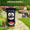 Big Mouth Cartoon Face 2D Flat Trash Can Sticker Removable Waterproof Wall Decal for Kids Playroom Home Decor