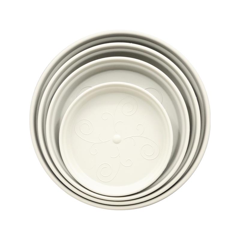 Sun-Resistant Resin Succulent Pot Tray - Deep Round Water Storage Plastic Base