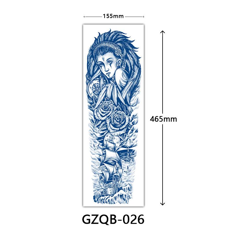 Herbal Tattoo Stickers, Semi-Permanent Tattoo Stickers, Herbal Juice Full Arm Tattoo Stickers
