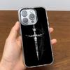 Phone Case For iPhone 17 16e 16 15 14 13 12 11 Pro Max  8 7 Air Plus Transparent Soft Cover Gothic Cyber Sigil Cross