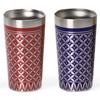 Select Stainless Steel Double Walled Vacuum Tumbler Pair Red and Blue Wooden Box 350ml Model Number 896339 J-kitchens