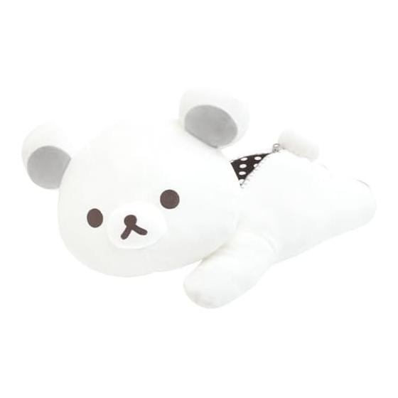 San-X Rilakkuma BASIC RILAKKUMA MONO CHROME Mochimochi stuffed animal MV74501 H26 x W27 x D42cm