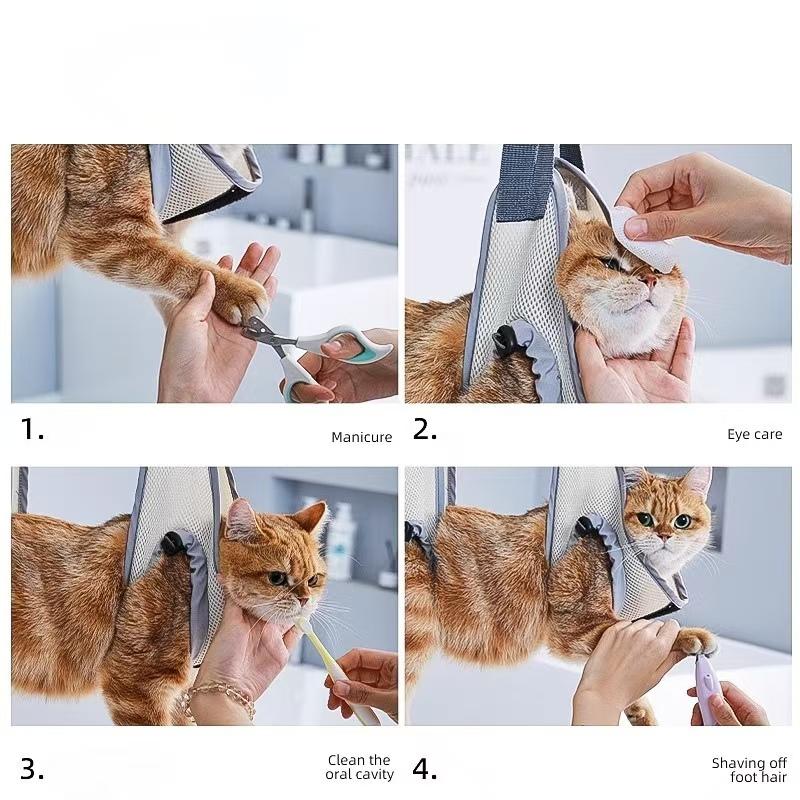 Verstellbare Haustierpflege-Hängematte Helfer Katze Hund Schönheits-Hängematte Welpenpflege Krallen schneiden Hängematten-Werkzeugtasche Haustierzubehör