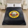 Guns N’ Roses Print Flannel Blanket Cozy Lightweight Plush Throw Blanket For Bed Sofa Household Use
