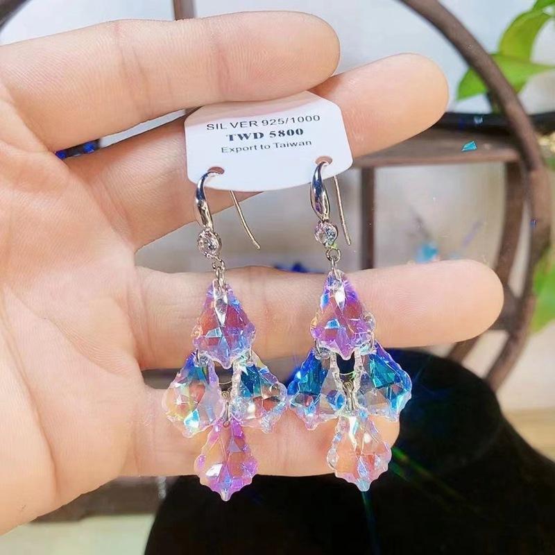 

Flash Diamond Drop Earrings, High-end Atmosphere Crystal Earrings, Versatile Earrings One Size