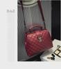 2024 Damen Diamantmuster Schultertasche im koreanischen Stil mit Schnappverschluss