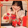 Year Of The Horse Plush Toy With Soft Short Pile For Lunar New Year Gift And Decor