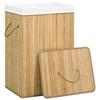 VidaXL Laundry Basket with 2 Sections Bamboo 72 L 320739