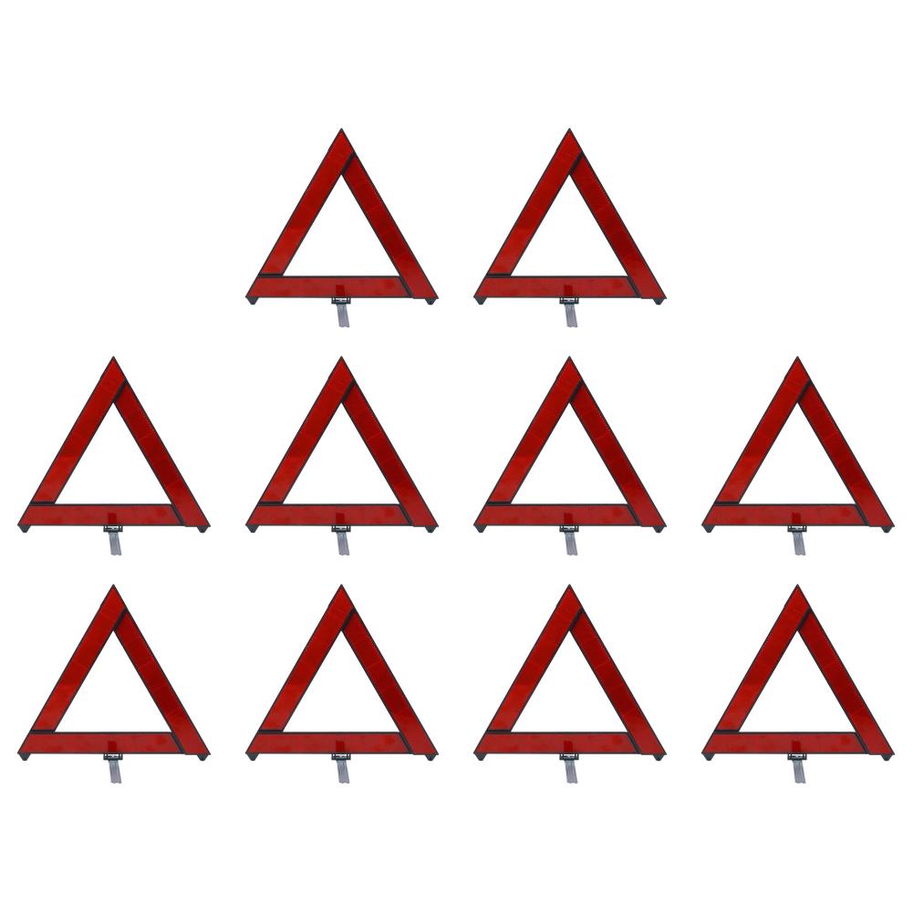 2-10Pcs Emergency Breakdown Warning Triangle Car Foldable Reflective Tripod Foldable Night Road Safety Standing Reflector Sign