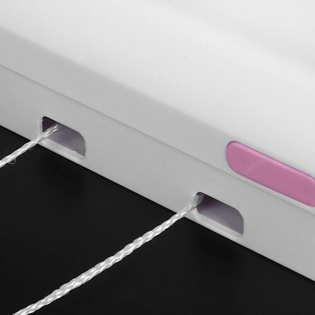 Estink Telescopic Clothesline, Retractable Clothes Rope Hanger with 4 Lines Dryer Lines Wall Mounted Drying Rack for Indoor Outdoor Use