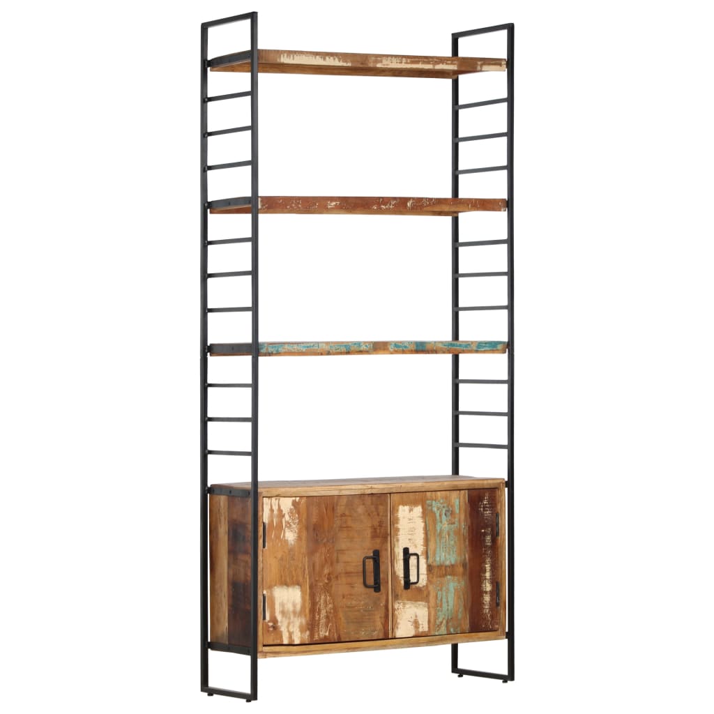4 Tier Bookshelf 80 X 30 X 180 Cm Reclaimed Wood Brown