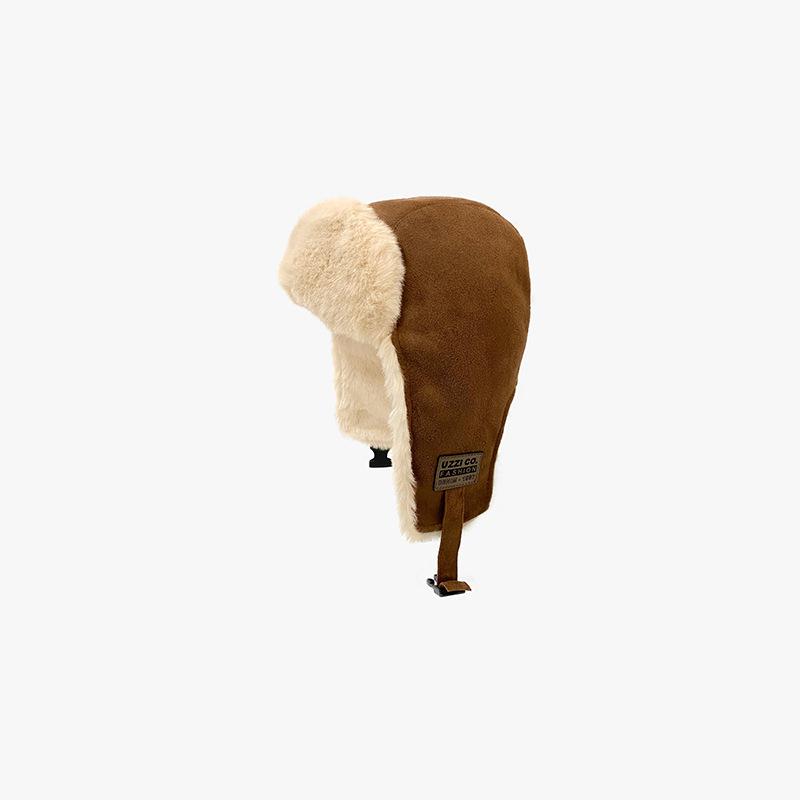 Women's Hats with Velvet Thickened Heating Electric Bike Outdoor Cycling Ear Protection Windproof Cold Northeast Lei Feng Hat Men