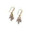 Fashion Small Fresh Ear Hook Copper Inlaid Zircon Women's Earrings High-end Elegant Temperament Stud Earrings Versatile Jewelry