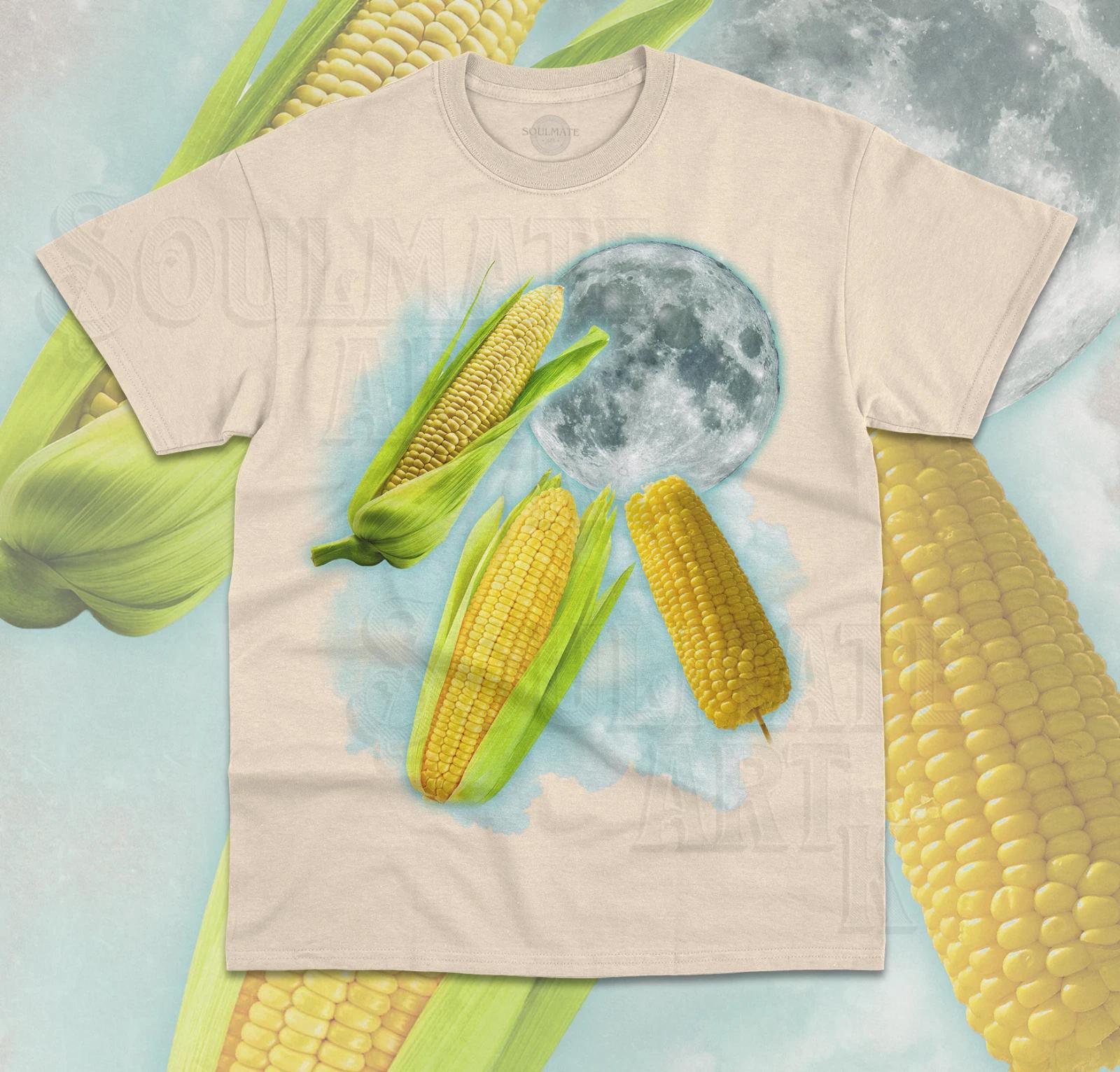 Three Corns Moon T- Shirt Funny Meme Three Wolf Parody Moon Unisex Shirt 3XL