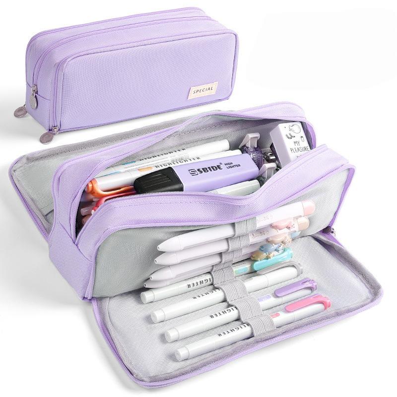 Large Capacity Multi-Layer Pencil Case: Stylish & Portable Stationery Organizer for Students & Adults