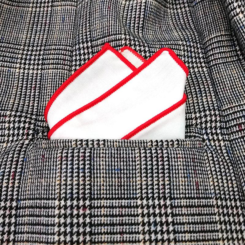 Elegant Pure White Cotton Men's Pocket Square 23cm