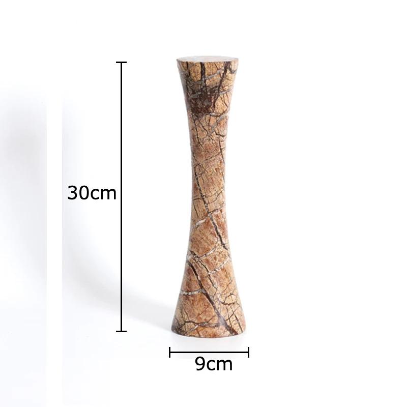Natural Marble Candle Holder Romantic Dining Table Candlestick Desk Decoration Ornaments Wax Melt Burner Marble Candle Holders