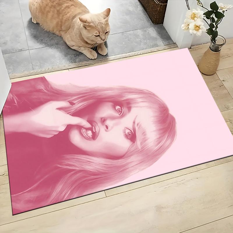 Pink Fashion Model Carpet Rug Soft Washable Antislip Home Living Room Sofa Mats Personalized Christmas Rug