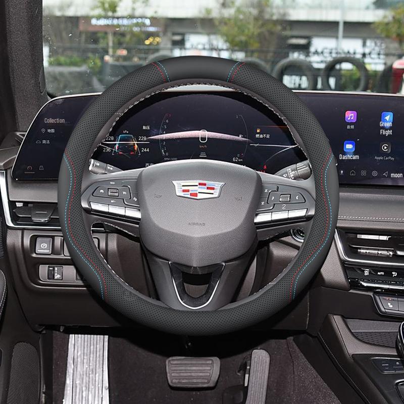 Cadillac XT5 Steering Wheel Cover - Non-Slip, Odorless, No-Sew Interior Accessory Default