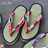 Takeharu Round Tatami Geta Made in Japan with Igusa Cute and Fits Modern LL Women's Sandals, Grass, Non-Slip, Perfectly, Checkered/Purple (51)