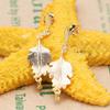 Pan Jia Gold-Plated Sterling Silver Oak Leaf Earrings - European & American Creative Studs for Women