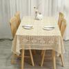 Elegant Retro Pastoral Style Lace Simple Crochet Tablecloth Cotton and Linen Coffee Table Cloth Background Cloth Placemat