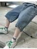 Boys' Summer 2026 Trendy Denim Shorts - Cool Mid-Length Five-Point Pants