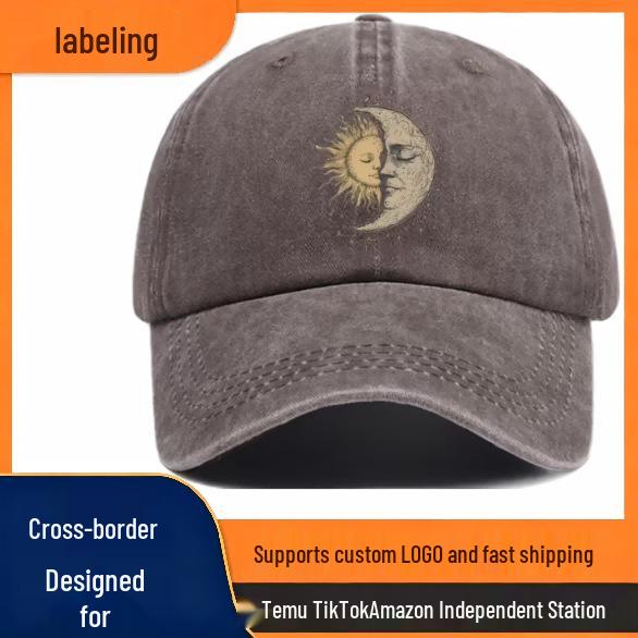 Retro American Washed Denim Baseball Cap - Casual Outdoor Style