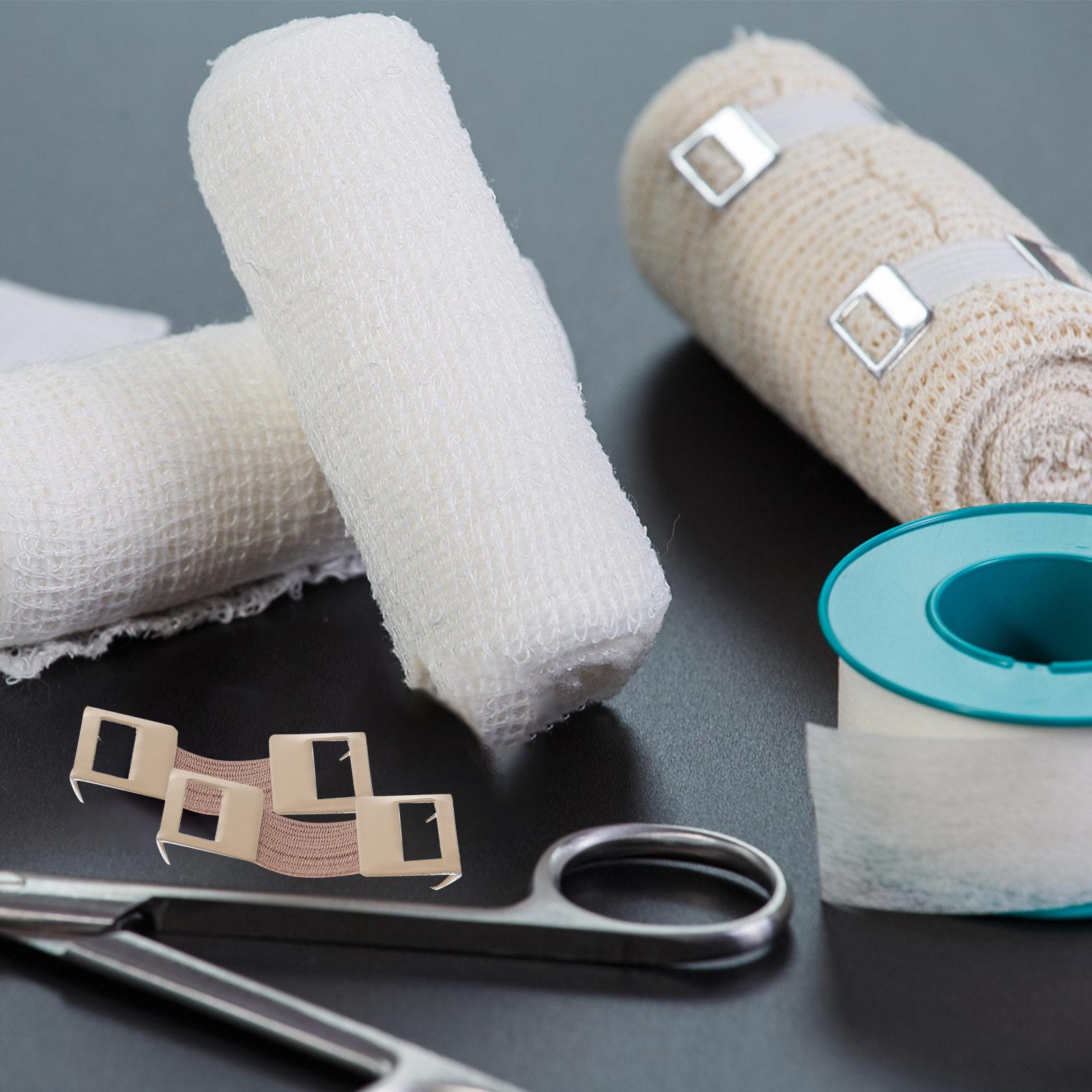 

50 шт. Эластичные бинтовые зажимы Растягивающиеся металлические застежки для бинтов различных типов XXL