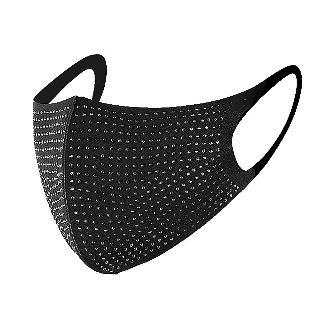 1PC  Diamonds Breathable Mouth Party Mask Washable And Reusable