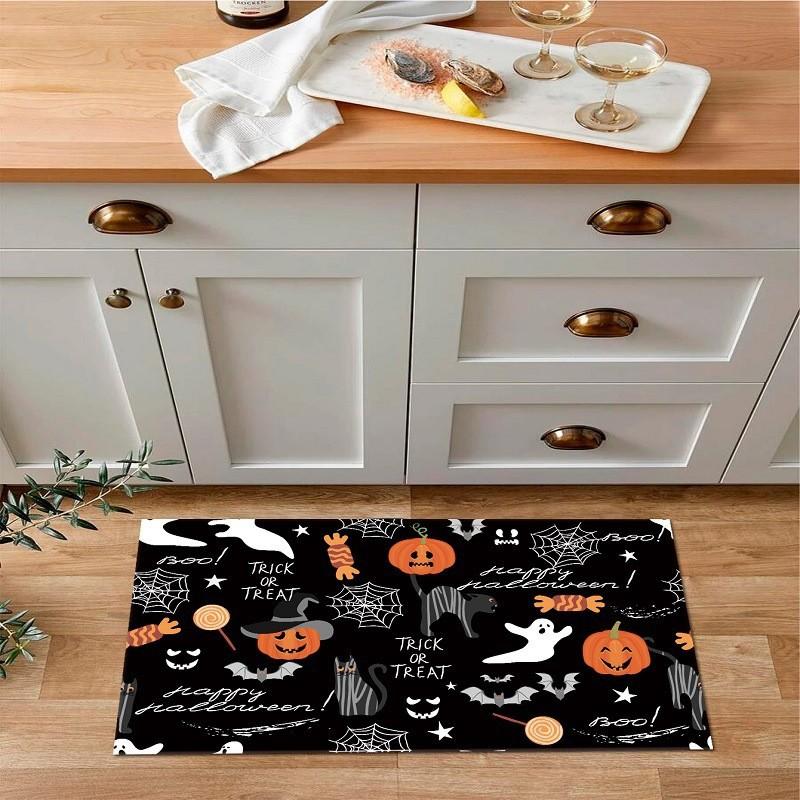 

Halloween Kitchen Floor Mat Home Entrance Doormat Living Room Carpet Decor Hallway Balcony Runners Rugs Bathroom Anti-Slip Mat 40x60cm 16x24inch