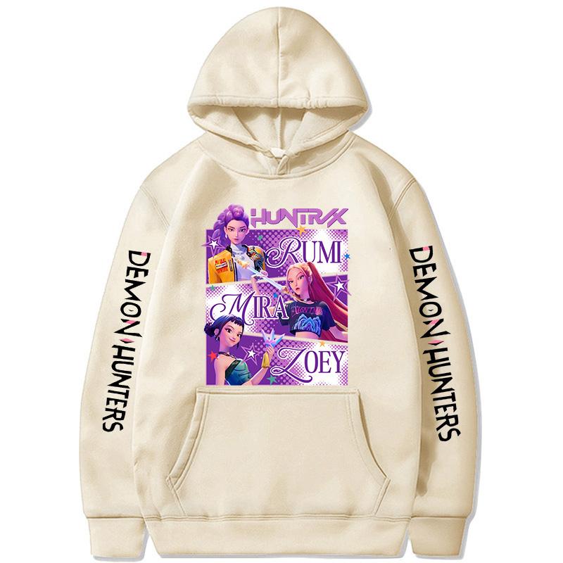 Kpoop Demon Hunters Hoodies Women Mange Vintage Hoody Clothes Y2k Hooded Streetwear Funny Movie Sweatshirts