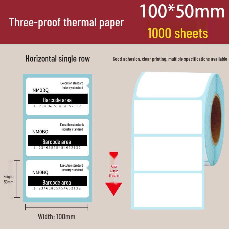Waterproof Self-Adhesive Thermal Label Paper for ePacket Waybills, 100x150 Mm